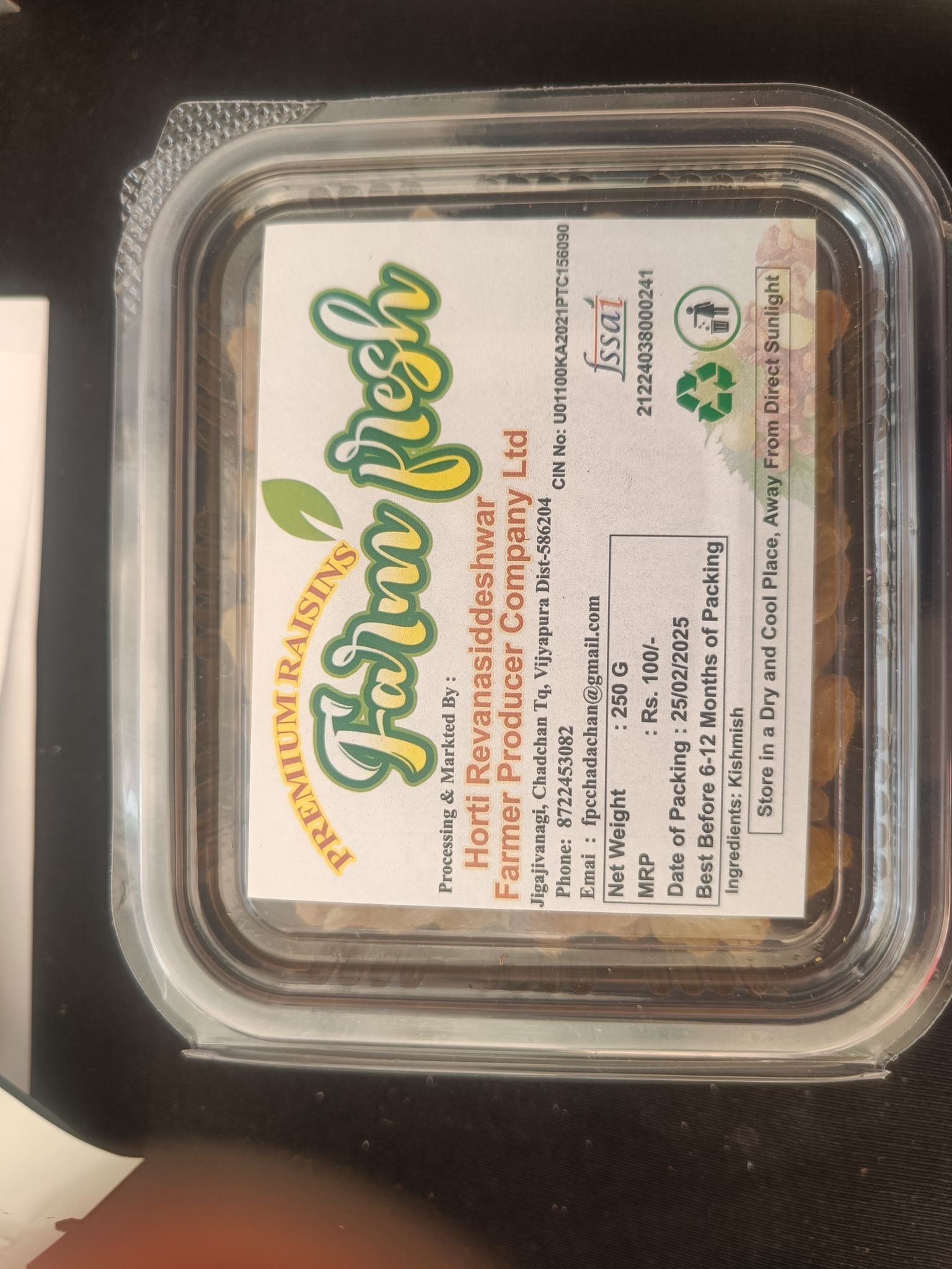 Farm Fresh Premium Raisins - 250g