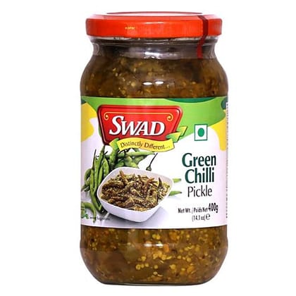 Swad Pickle - Green Chili, 400 G