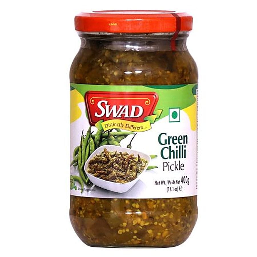 Swad Pickle - Green Chili, 400 G