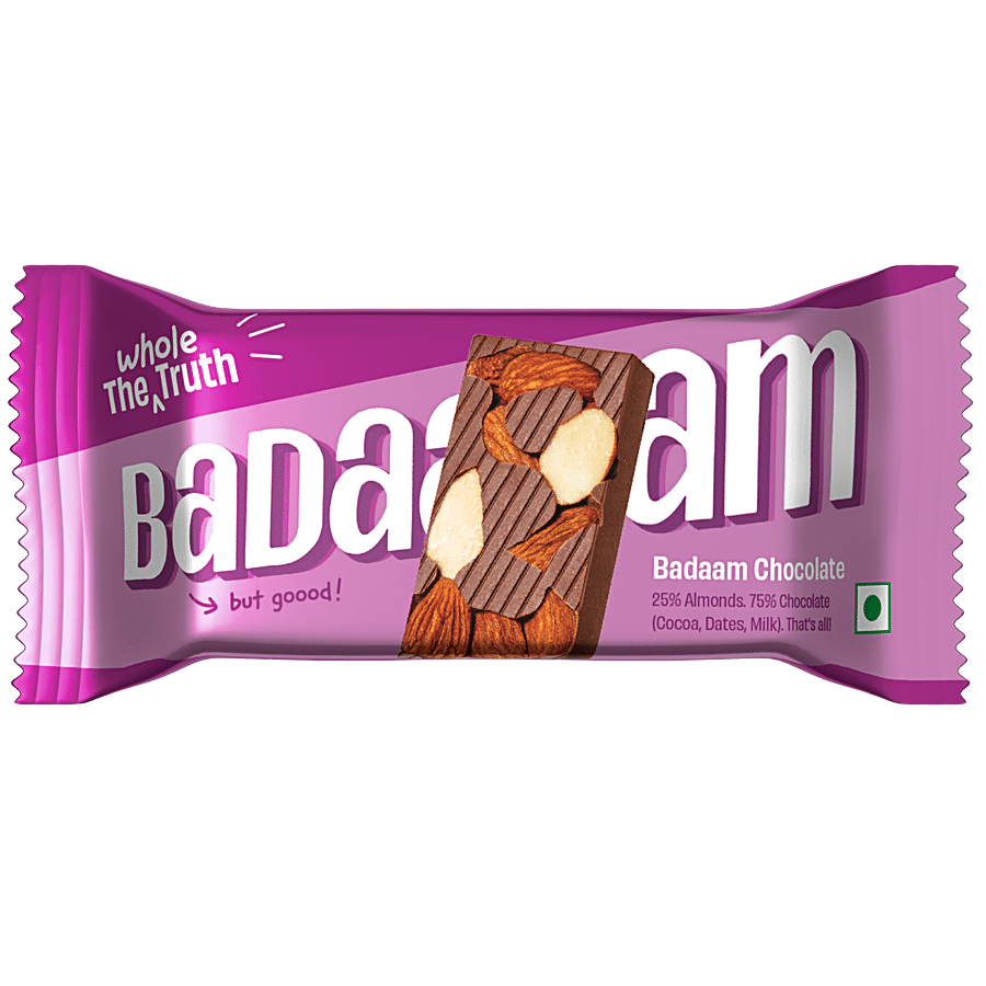 The Whole Truth Badaam Chocolate Bar, 28 G