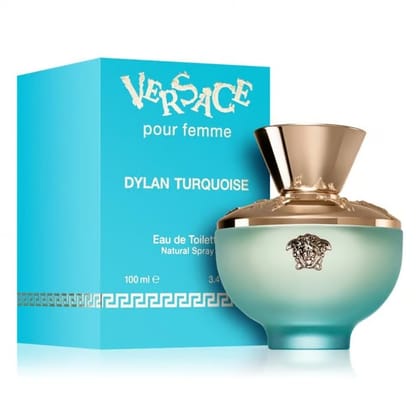Versace Pour Femme Dylan Turquoise Eau De Toilette 100ml/3.4 fl oz – Fresh, Vibrant Floral Fragrance