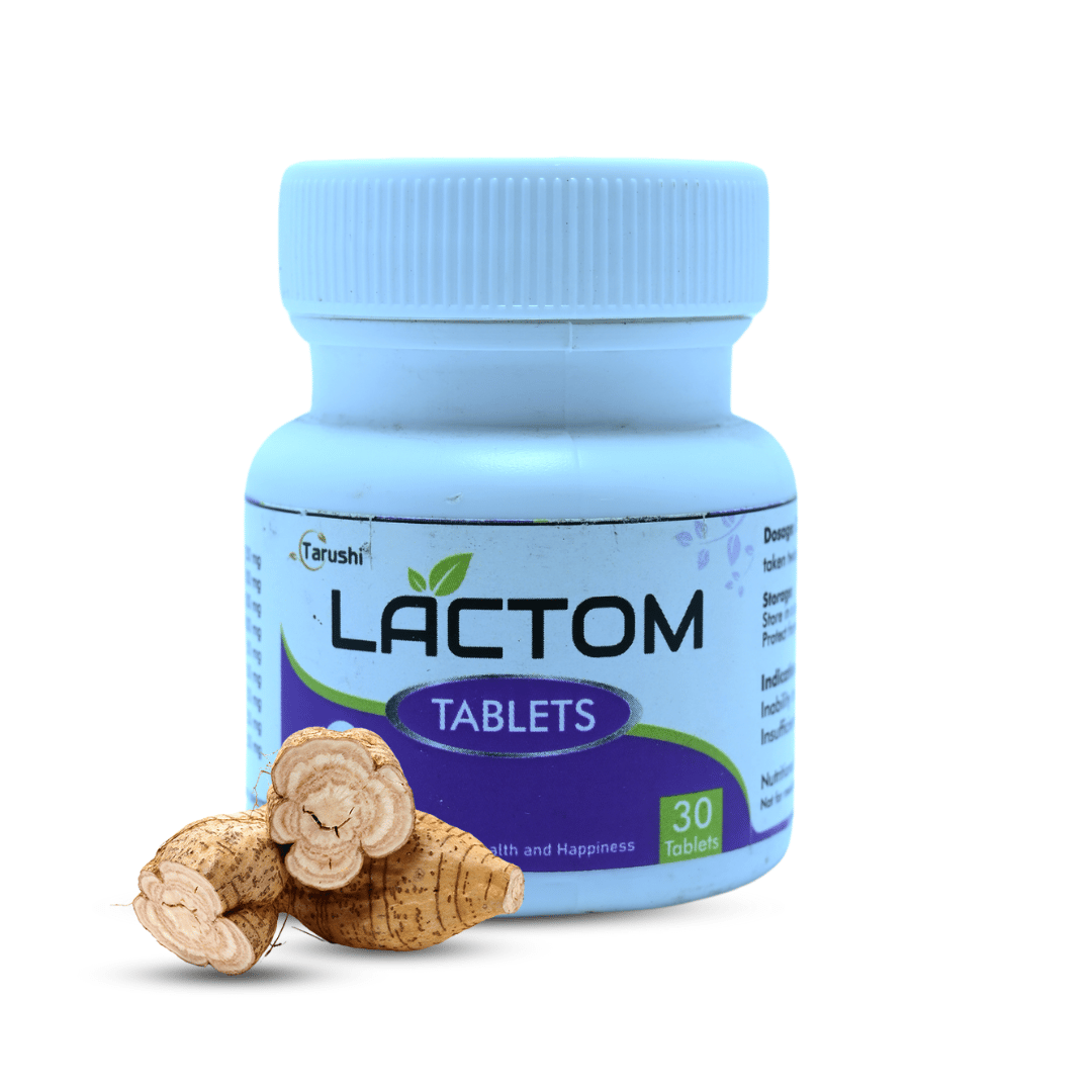 Tarushi Formulations Lactome Tablets - Made with Natural herbs like Shatavari, Ashwagandha, and Gokshura - Supports Healthy Milk Production and Overall Well-being, 30 Tablets