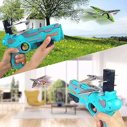 Graphene Airplane Launcher Gun, Safe and Fun Shooting Guns for Kids