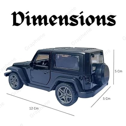 GRAPHENE 1:32 Scale DieCast Metal Pull-Back Action Openable Doors 4x4 Thar/Jeep