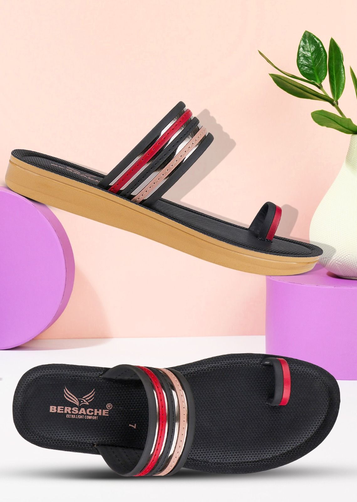 Bersache Extra Soft Classic Casual with Back Strap Regular wear with Ultra Soft & Flexibility Technology Sandal for Women's