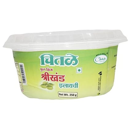 Chitale Dairy Full Cream Shrikhand Elaichi, 250 G Cup