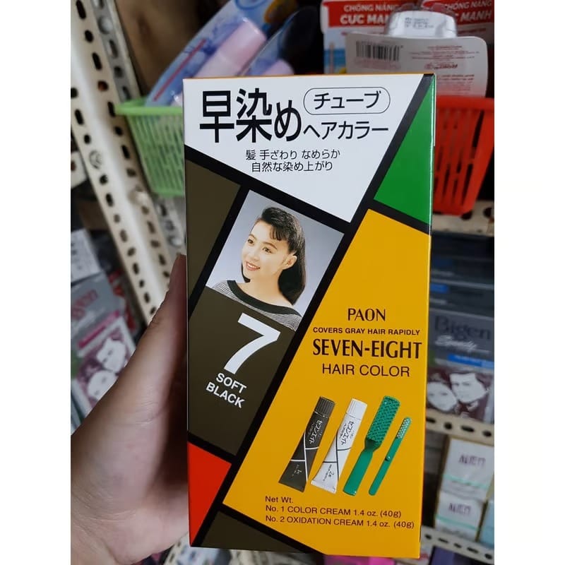 PAON Seven-Eight Hair Color 7 Soft Black – Silky Soft, Natural Finish