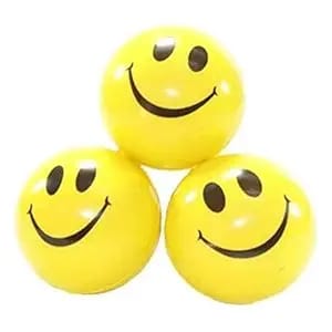 Yellow Smiley Face Stress Ball pack of 3