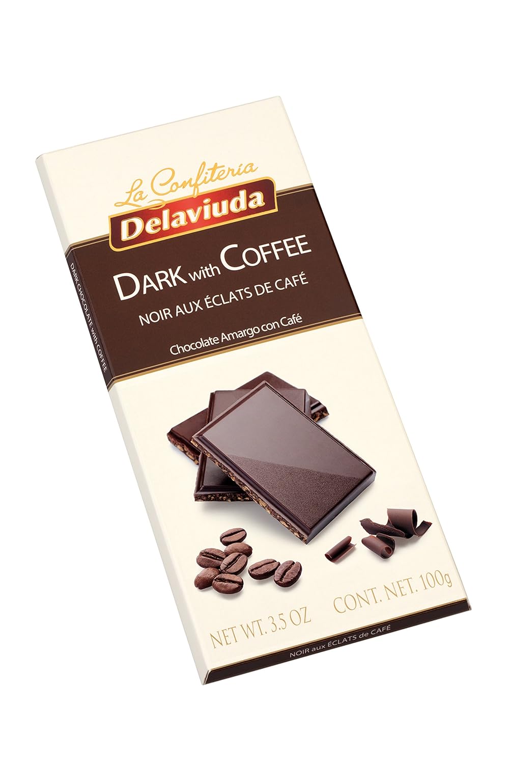 Delaviuda Dark Chocolate Coffee Bar, 100G