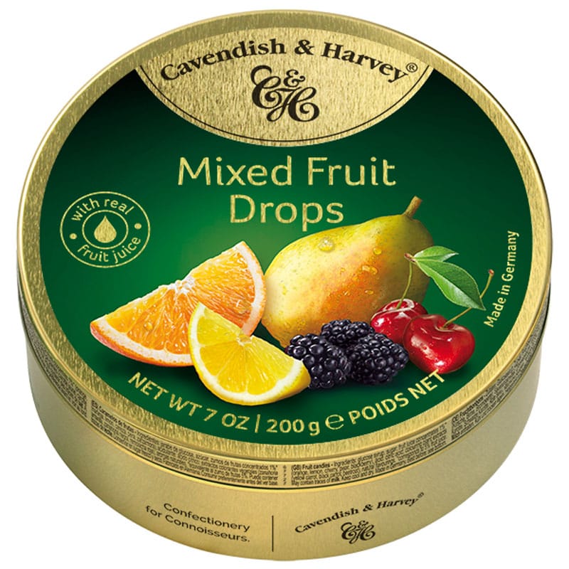 Cavendish & Harvey Mixed Fruit Drops In Tin, 200 gm