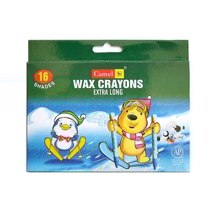 Camlin Kokuyo Wax Crayons, Extra Long, Pack of 16