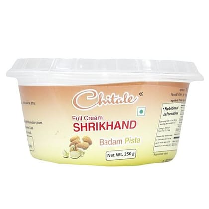 Chitale Dairy Full Cream Shrikhand - Badam Pista, 250 G Cup Chitale Dairy Full Cream Shrikhand - Badam Pista, 250 G Cup