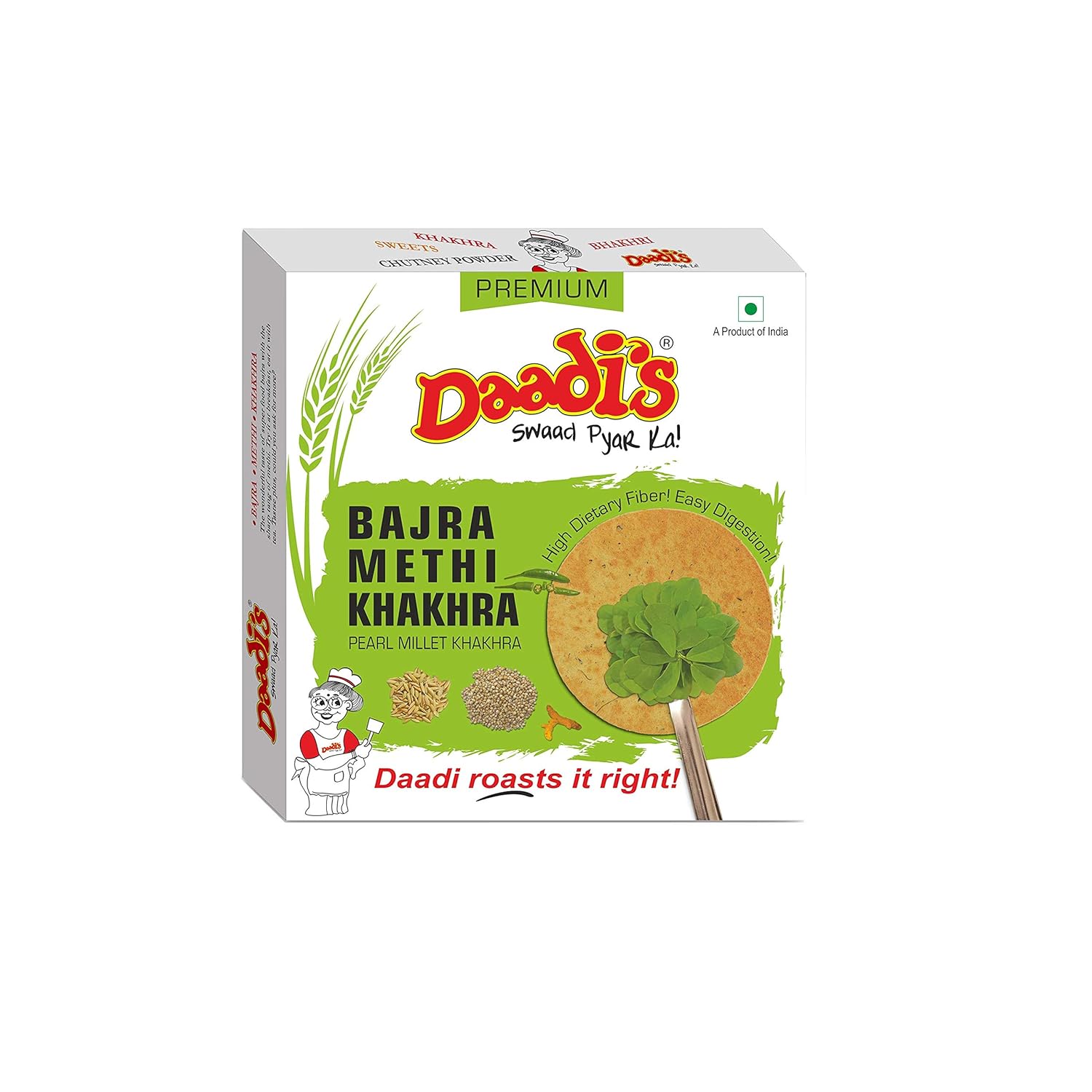 Daadi'S Methi Khakhra, Bajra, 200G (Pack Of 2)