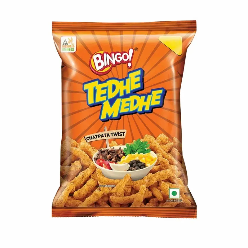 ITC Bingo Tedhe Medhe Chatpata Twist Namkeen, 20 gm