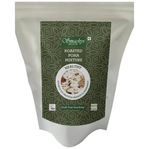 Smackys Roasted Poha Mixture - Snack, Rich Source Of Protein, Minerals & Energy, 200 G Pouch