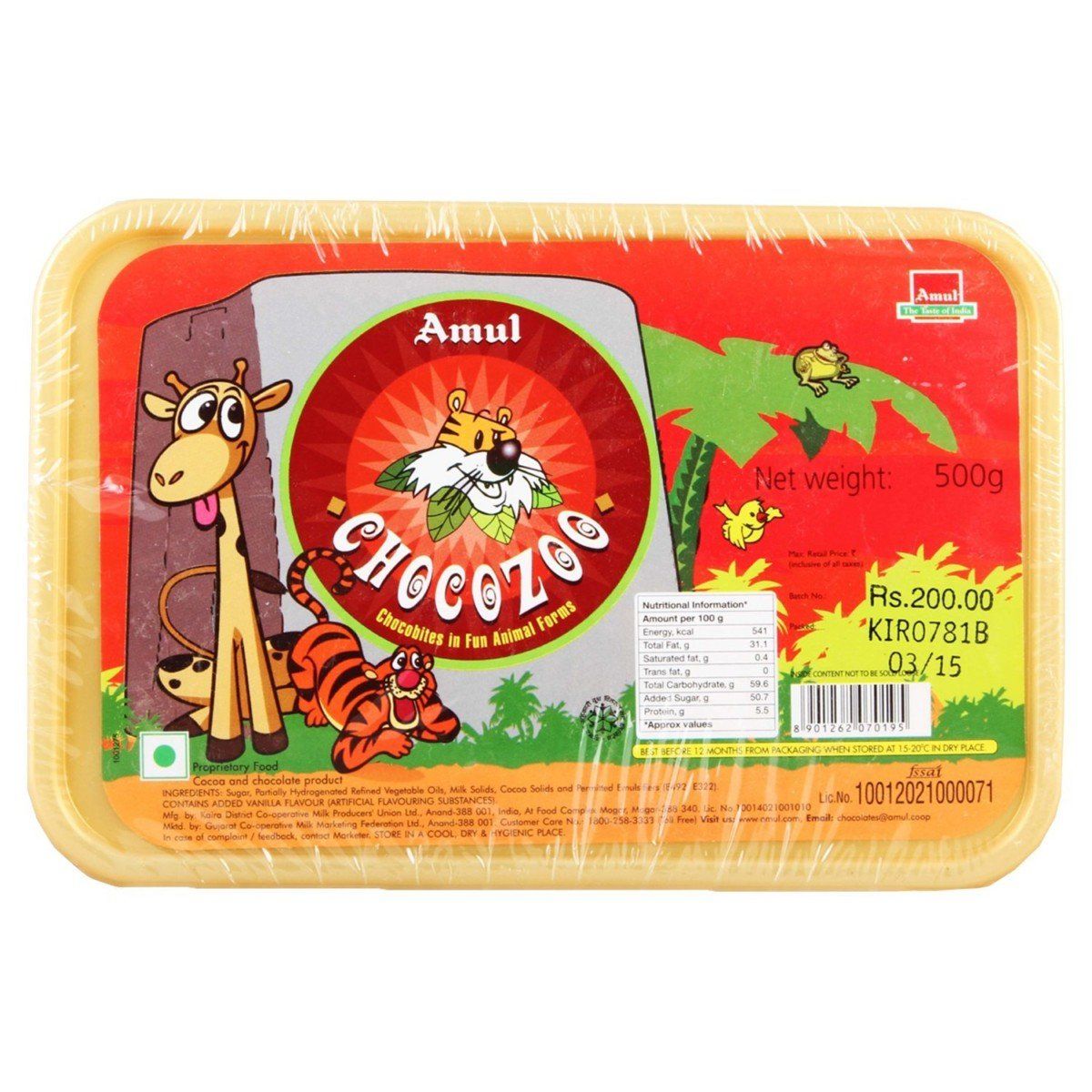 Amul Chocozoo Chocolate, 500 gm