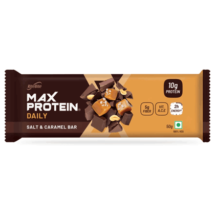 Rite Bite Max Protein Daily Salt & Caramel Bar, 50 gm