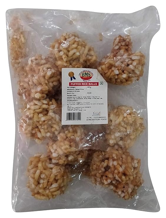 Bms Puffed Rice Balls, 100G