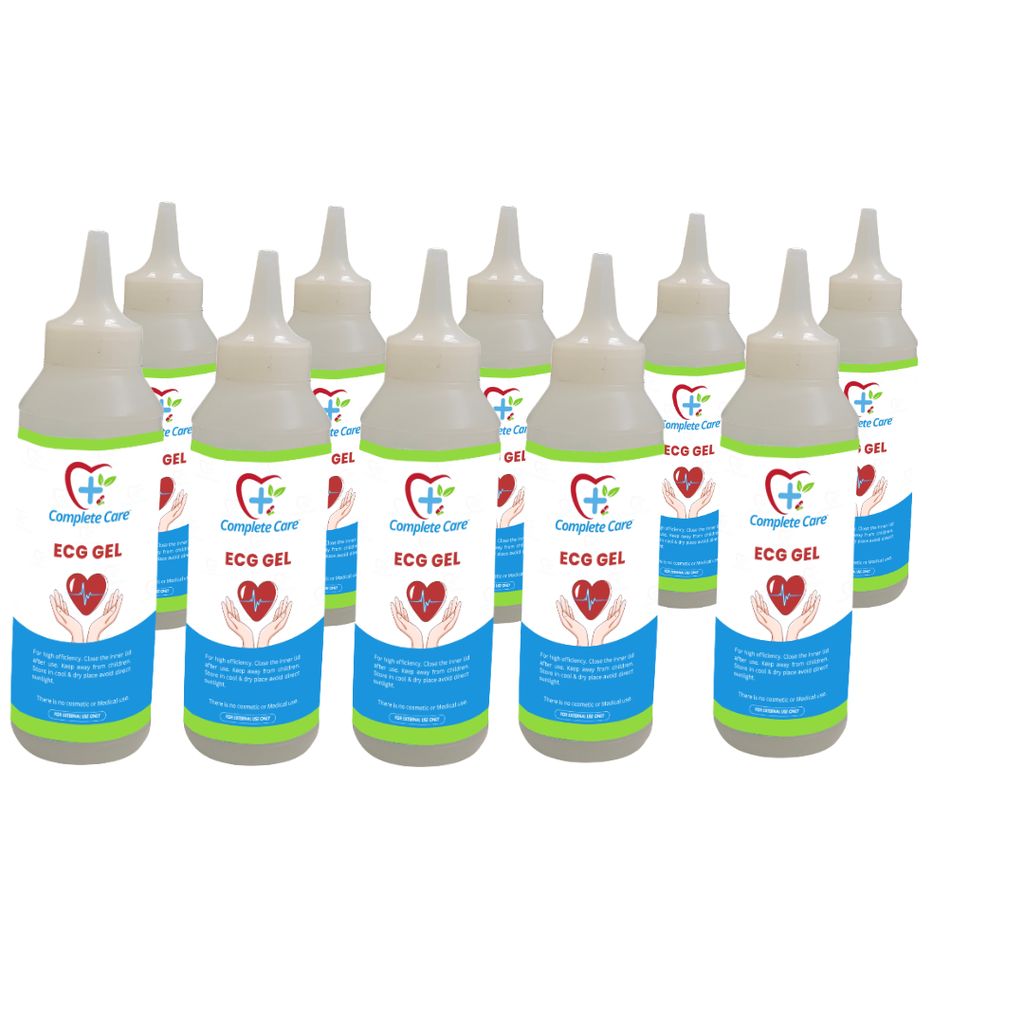 Complete Care ECG Gel, High Conductivity, Skin Friendly & Ultrasound Compatible, Electrocardiography, Physio & Therapeutic Purpose Gel