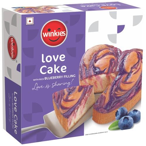 Winkies Love Cake With Rich Blueberry Filling, Premium Quality, 400 G