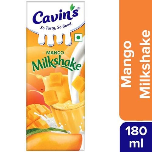 Cavins Mango Milkshake, Rich In Calcium, Thick & Creamy, 180 Ml