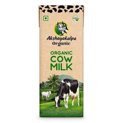 Akshayakalpa Organic Cow Milk (Uht), Pure Antibiotic, Free Milk, Long Shelf Life, No Chemical Residues, Convenient And Ready, To, Use, Nutritious By Nature, 200Ml