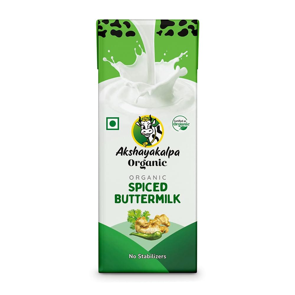 Akshayakalpa Organic Buttermilk Spiced, Uht, 200Ml