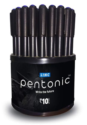 Pentonic 0.7Mm Ball Point Pen Tumbler Pack | Black Body | Blue Ink | Pack Of 50 Pens Pentonic 0.7Mm Ball Point Pen Tumbler Pack | Black Body | Blue Ink | Pack Of 50 Pens