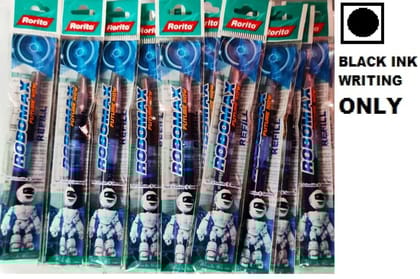 Gm Pens Rorito Black Robomax Black Refills Pack Of 20 Pieces + 1 Scented Pen