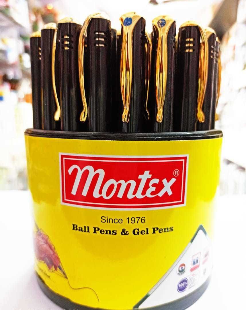 Montex Impression Ball Pen Ball Pen (Pack Of 50, Blue)