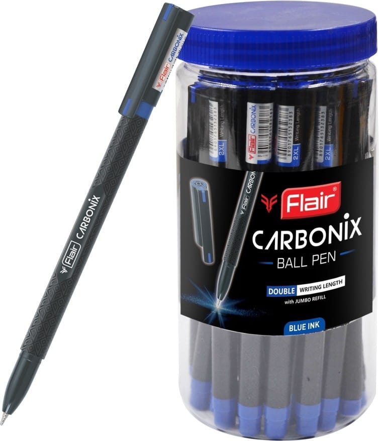 Flair Carbonix Ball Pen (Pack Of 25, Blue)