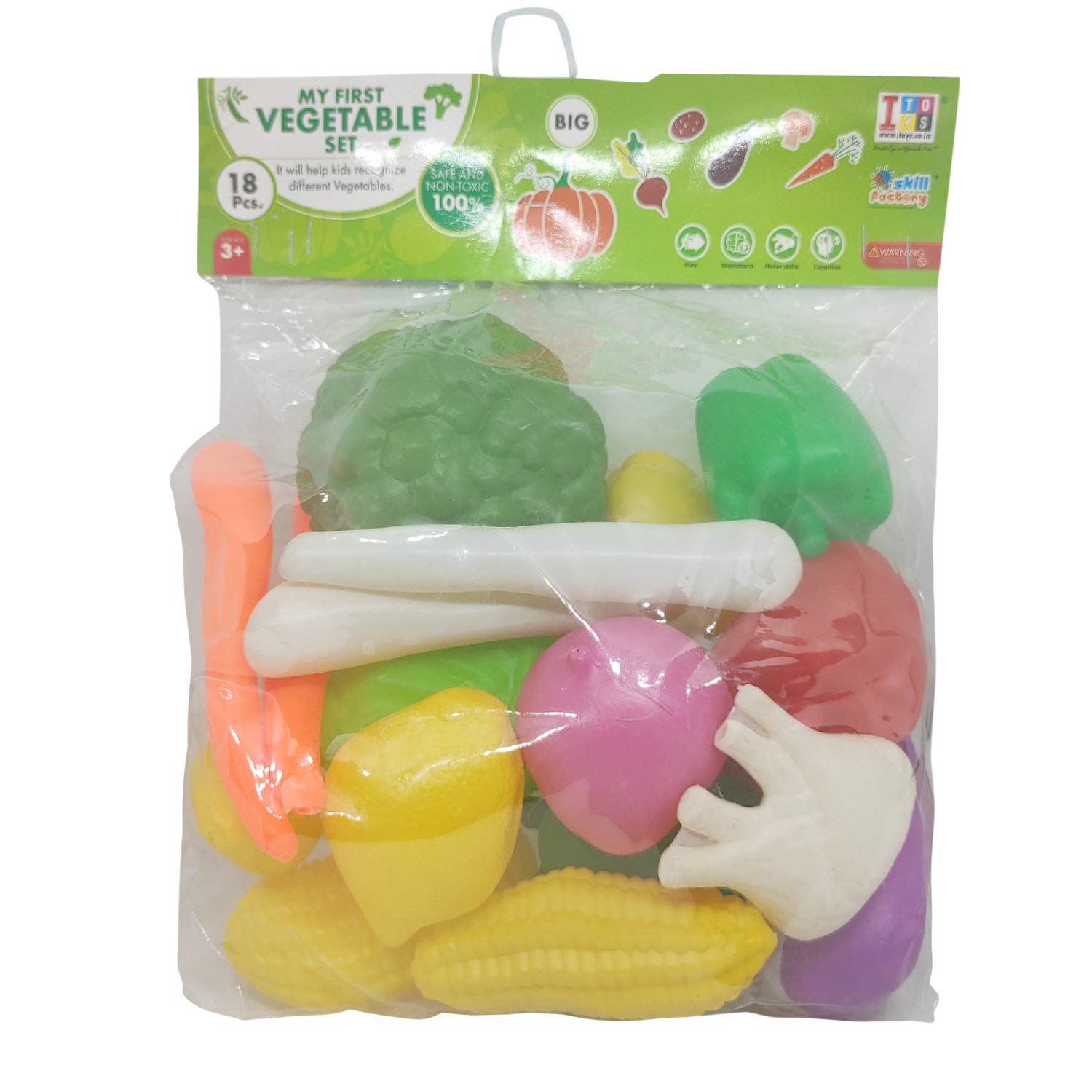 I Toys Quixot My First Fruit & Vegetable Play Set, Big, 18 Pieces