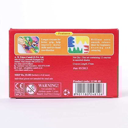 Faber-Castell 57mm Wax Crayons (Multicolor)