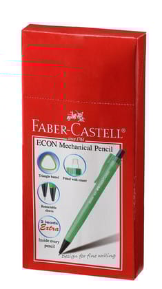 Faber-Castell Econ Mechanical Pencil - 0.7Mm, Pack Of 10 (Assorted)