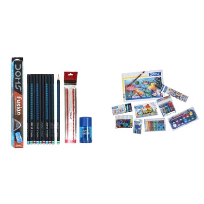 Doms Fusion Pencil 10 Pcs&Doms Painting Kit,Black