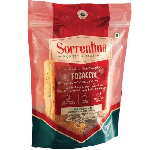 Sorrentina Burnt Garlic & Olive Focaccia, 200 G