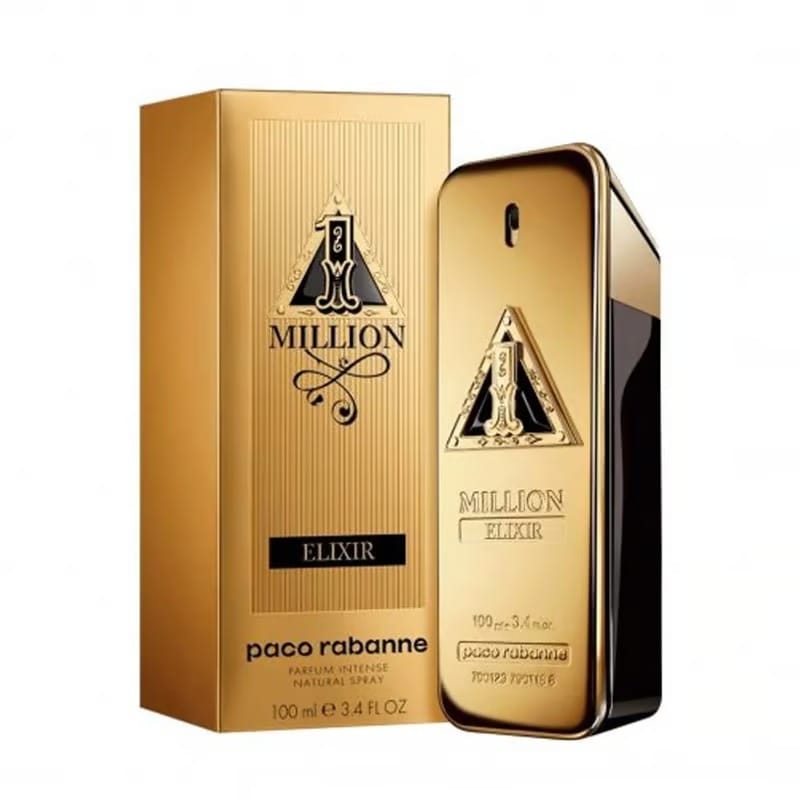 Paco Rabanne 1 Million Elixir Parfum Intense for Men 3.4 fl oz/100ml – Bold and Captivating Fragrance