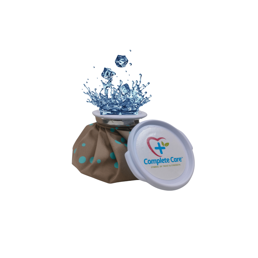 Complete Care Ice bag for Cold Therapy Pain Relief Injuries Cold Ice Pack for Knee Ankle and Back Closure Cold Water Bag, 6 Inch (Gray)