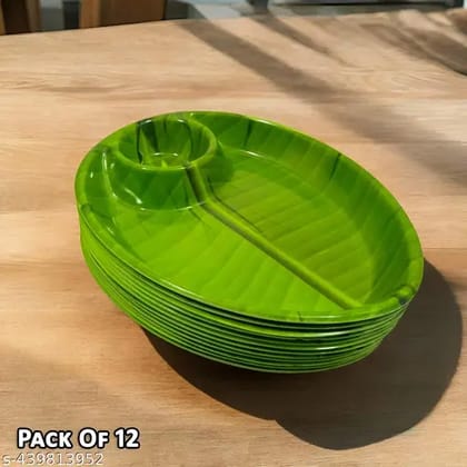 Stylish Designer Shape Melamine Serving Snacks Platter 6 pcs ( Big Size )
