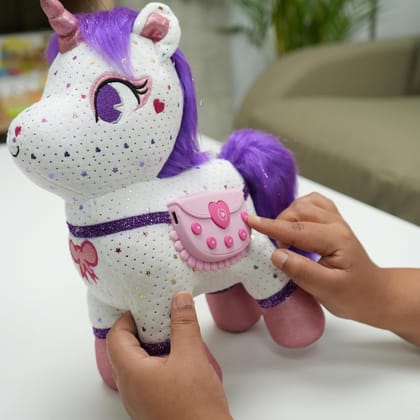 Shifu ZeeZee The Smart Storyteller - Singing & Talking Unicorn Friend Soft Toys for Kids