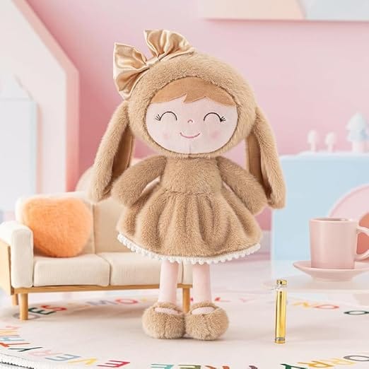 Super Soft Toy Stuffed Cute Banny Baby Doll Plush Toys for Kids Baby Girls Lovable and Huggable Gift for Birthdays & Occasions for Children Home Decor