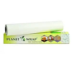  Planet Wrap 100% Greaseproof Food Wrapping Paper Roll - 18 Inches x 150 Feet, White