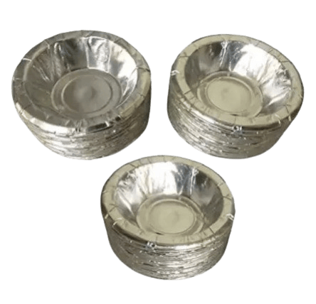 Pack of 100 Silver Paper Bowls