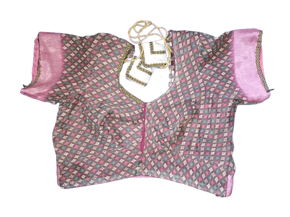 BK Tailoring -  Georgette Saree Blouse With Elbow Sleeves