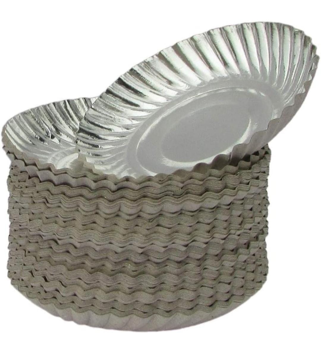 Silver Disposable Paper Plates
