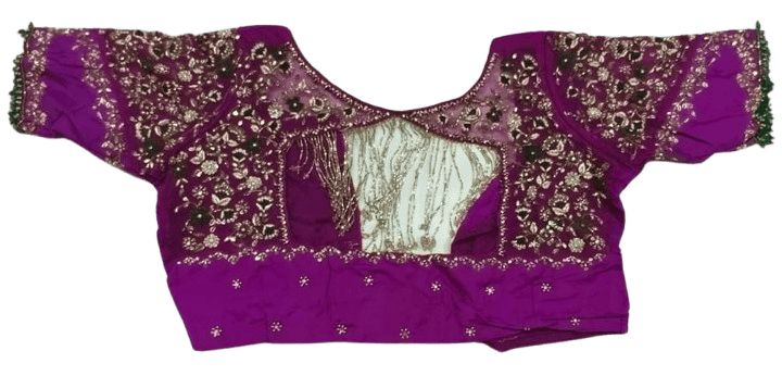 Embroidered Halter Neck Blouse