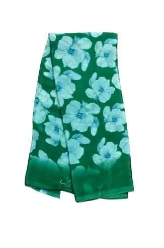 Green Floral Georgette Saree