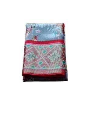 Women's Linen Saree With Blouse Piece, Floral Print Saree, Casual Saree, Party Wear Saree, Wedding Saree, Traditional Saree