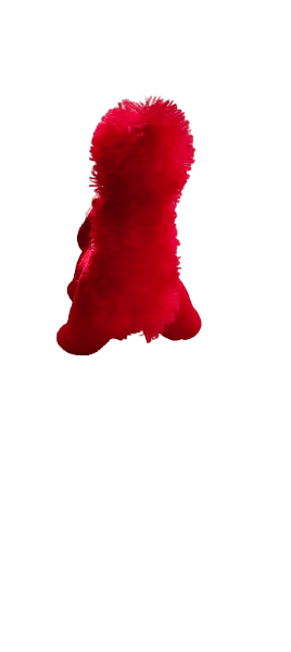 Red Furry Teddy Bear Stuffed Animal