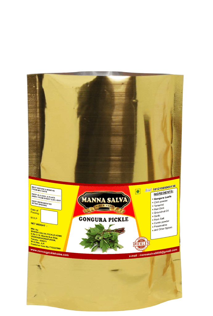Manna Salva Pickles- Gongura Pickle - Veg Pickle